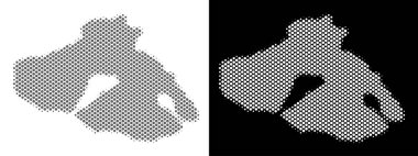 Yarı ton Yunan Midilli (ada) harita