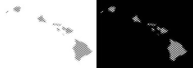 Yarı ton Havaii Adaları Haritası