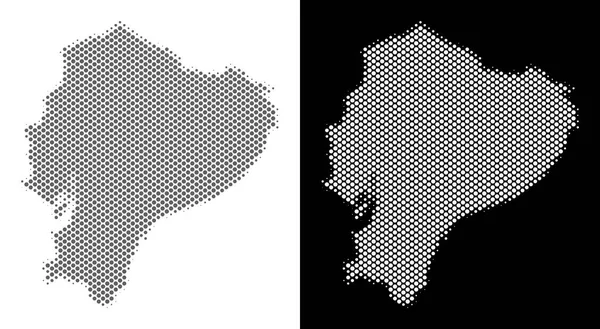 Halftone Ecuador kaart — Stockvector