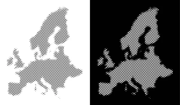 Mapa Evropské unie polotónování — Stockový vektor