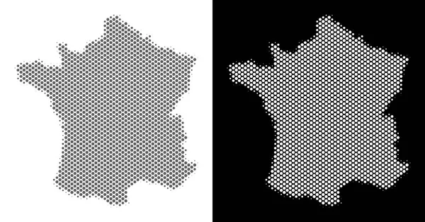 Kaart van halftone-France — Stockvector