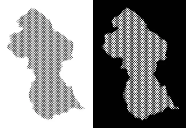 Полутоновая Гайанская карта — стоковый вектор