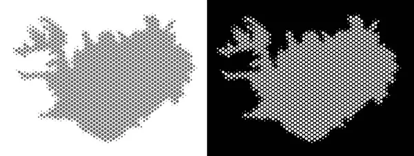 Carte de Halftone Islande — Image vectorielle