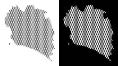 Yarı ton Koh Samui Tayland ada Haritası