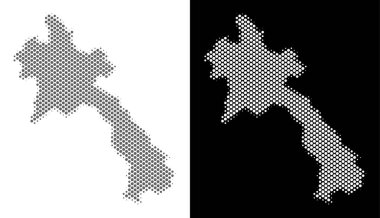 Yarı ton Laos Haritası