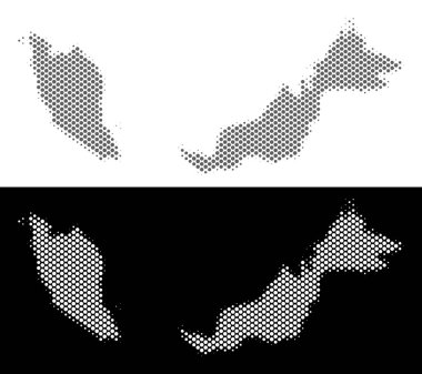 Yarı ton Malezya haritası