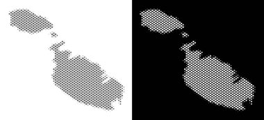 Yarı ton Malta Adası Haritası