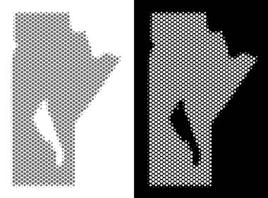 Yarı ton Manitoba Eyaleti harita