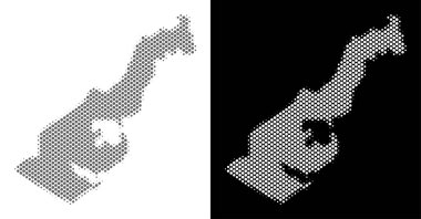 Yarı ton Monako Haritası