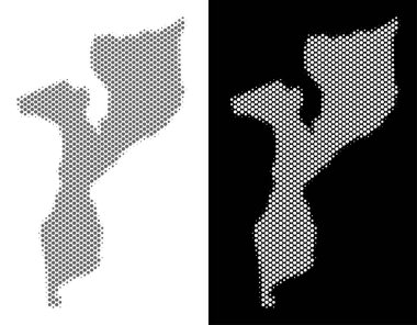 Yarı ton Mozambik Haritası