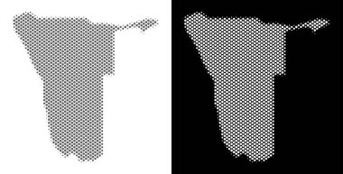 Yarı ton Namibya Haritası