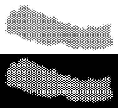 Yarı ton Nepal Haritası