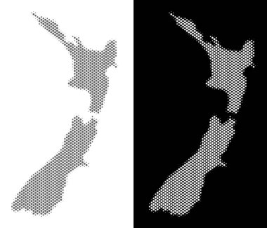 Yarı ton Yeni Zelanda Haritası