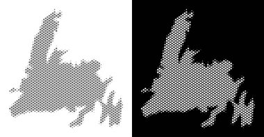 Yarı ton Newfoundland Adası Haritası