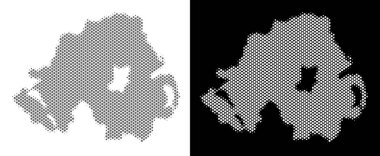 Yarı ton Kuzey İrlanda Haritası