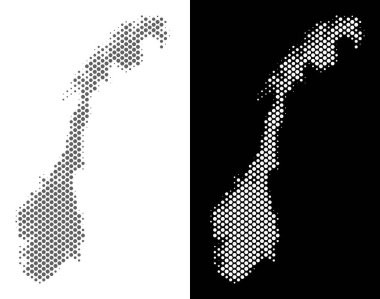 Noktalı resim Norveç Haritası