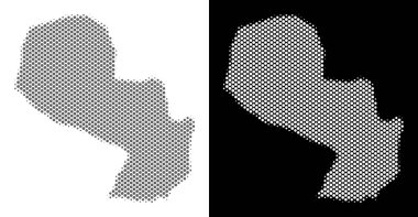 Yarı ton Paraguay Haritası