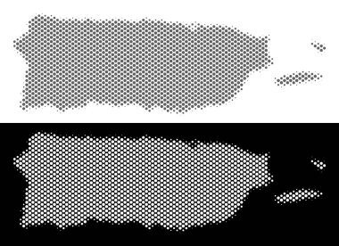 Yarı ton Puerto Rico harita