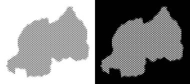 Yarı ton Ruanda Haritası