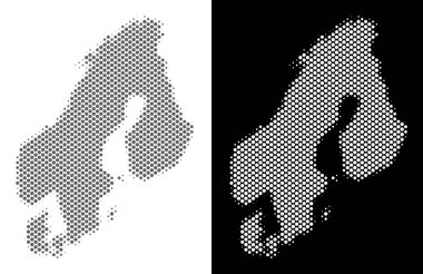 Yarı ton Scandinavia harita