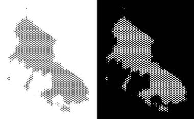 Yarı ton Skyros Yunan Adası Haritası