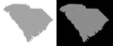 Yarı ton Güney Carolina eyalet harita