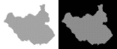 Yarı ton Güney Sudan Haritası