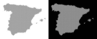 Yarı ton İspanya harita