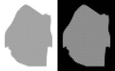 Yarı ton Svaziland Haritası