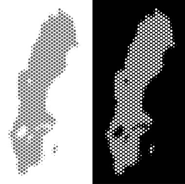 Yarı ton İsveç harita