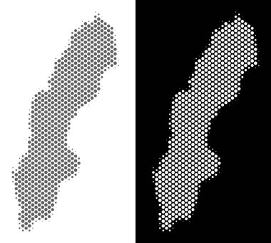 Yarı ton İsveç harita