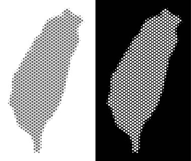 Yarı ton Tayvan ada Haritası