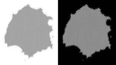 Yarı ton Thassos Yunan Adası Haritası