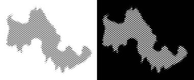 Yarı ton Tilos Yunan Adası Haritası