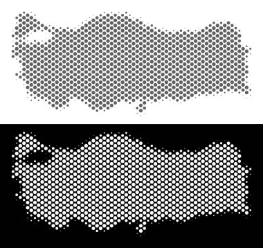 Yarı ton Türkiye Haritası