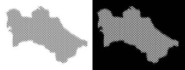 Yarı ton Türkmenistan Haritası