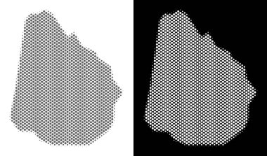 Yarı ton Uruguay Haritası