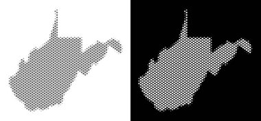 Yarı ton Batı Virginia devlet harita