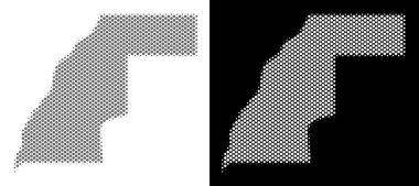 Yarı ton Batı Sahra harita