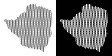 Yarı ton Zimbabve Haritası