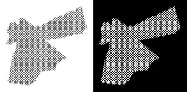 Halftone Jordanië Map — Stockvector