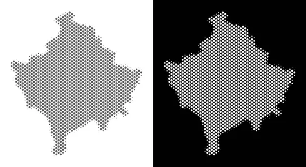 Mapa Kosowo półtonów — Wektor stockowy