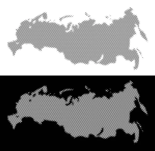 Carte de la Russie Halftone — Image vectorielle