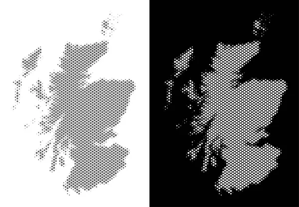 Carte de Halftone Scotland — Image vectorielle