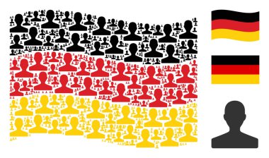 Almanya bayrağı desen müşteri simgelerin sallayarak