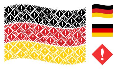 Almanya bayrağı mozaik hata simgelerin sallayarak