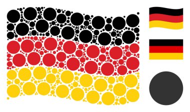 Almanya bayrağı desen dolu daire öğelerin sallayarak