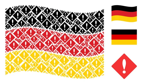 Almanya bayrağı mozaik hata simgelerin sallayarak