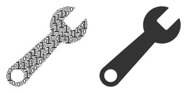 İngiliz anahtarı mozaik ikili basamak