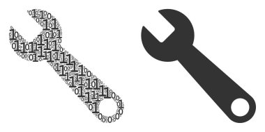 İngiliz anahtarı mozaik ikili basamak